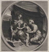 KG 10964
          <br/>
          Heilige Familie, Christus omhelst Johannes de Doper
          <br/>
          <em>Poilly, François I de (1622-1693)</em>